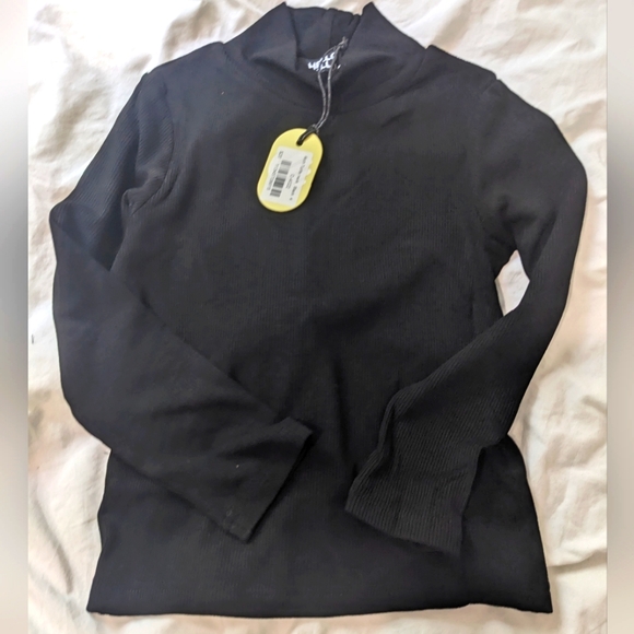 Black ribbed turtleneck size 4 - Picture 1 of 3